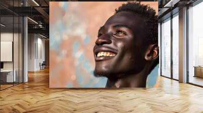 Afroamerican man smiling  Wall mural