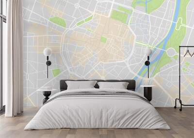 Digital web background of Altstadt. Vector map city which you can scale how you want. Wall mural