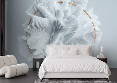 3d render of abstract detailed shape. Minimal futuristic background. Wall mural