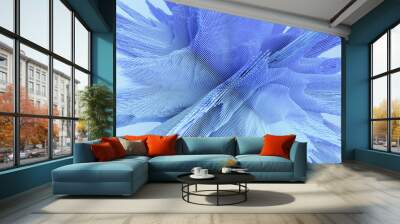 3d render of abstract explosion shape. Blue futuristic background. Wall mural