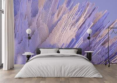 Abstract futuristic shape. 3d rendering background.  Wall mural