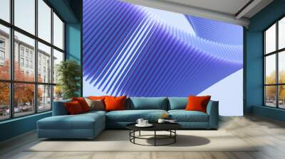 Circle made of glass shapes. 3d rendering. Wall mural