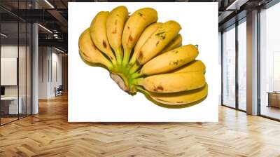 delicious bananas on a white background 2 Wall mural