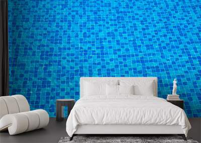 Texture of water in swimming pool for background Wall mural