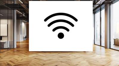 Icon wi fi. Flat icon with icon wi fi for web background design. Internet network. Wall mural