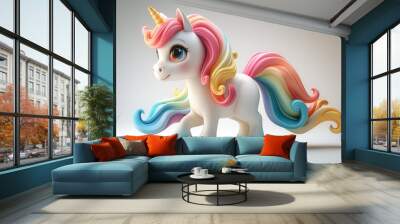 cartoon unicorn Wall mural