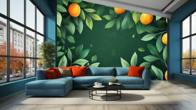 oranges on tree Wall mural