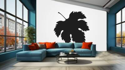 grape leaf silhouette. nature and plant design element Wall mural