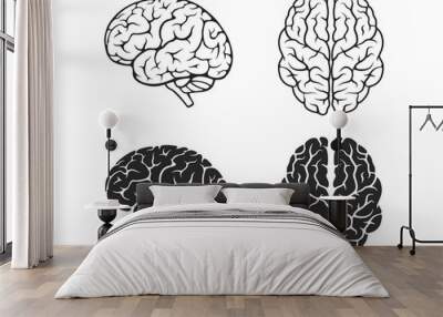 human brain vector illustration Wall mural