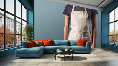 Mockup Apron Cook Waitress Woman. Wall mural