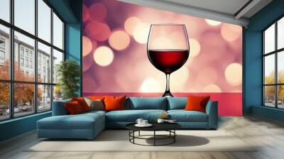 glass of wine, bokeh background Wall mural