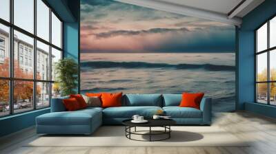 sunset on the beach Wall mural