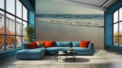 waves on the beach Wall mural