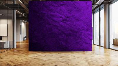 Deep purple lilac background. Gradient. Toned rough rock texture. Close-up. Colorful stone background with space for design. Wall mural