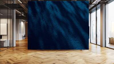 navy blue abstract background with spots. tree shadow pattern on asphalt at night. toned dark blue g Wall mural