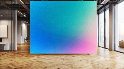 Purple blue green agua cyan teal mint turquoise yellow orange peach beige white abstract background. Color gradient ombre. Noise grain. Light iridescent neon multicolor holographic hologram metal foil Wall mural