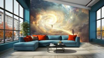 human's mental positive energy concept Wall mural