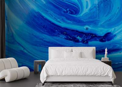 Abstract blue and white pattern, background Wall mural