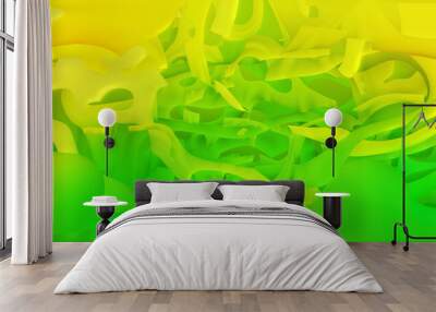 Abstract festive background in bright colors. Liquid flowing figures of irregular shapes in cheerful colors. Raster illustration on the theme of a holiday, carnival or anniversary. Wall mural