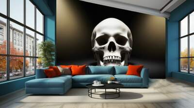 Skull, Bones, Man, Death, Teeth, Illustration Wall mural