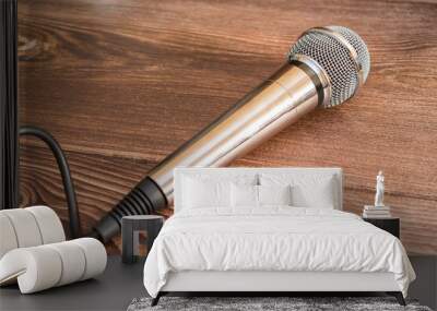 Music microphone for voice recording and singing karaoke Wall mural