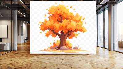 Autumn tree vector illustration. Autumn season. Tree isolated Wall mural