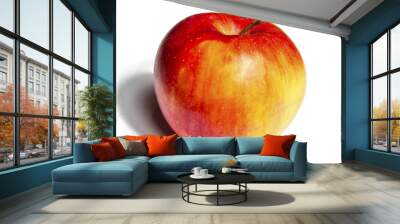 red Apple on white background Wall mural