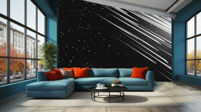 Digital or artistic representation of a starry night sky with a dynamic, possibly meteorological phenomenon Wall mural