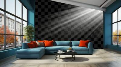 Vector transparent sunlight special lens flash light effect. Wall mural