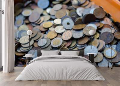 Many different coins Wall mural