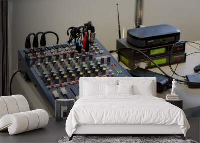 Professional audio mixers equipment Wall mural