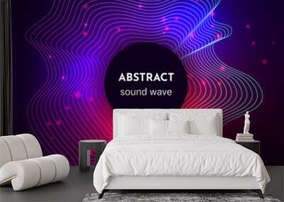 Sound circular wave with light effects Wall mural