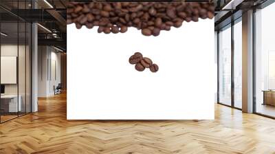 Coffee beans isolated on a white background. Coffee bean close-up. Wall mural