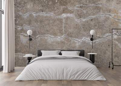 The abstract background is the texture of a concrete gray wall. Wall mural