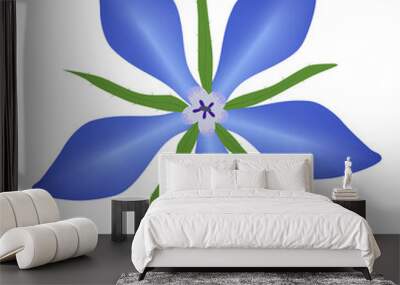 Borage medicinal borage medicinal herb L. - medicinal herb, borage flower, logo, design Wall mural