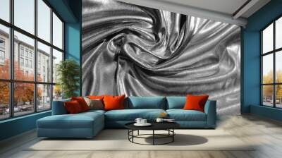 Silver shiny fabric for holiday backgrounds Wall mural