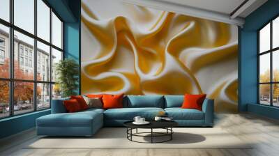 folds of gold satin fabric Wall mural