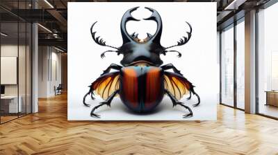 Male of Atlas beetle on a white background Wall mural