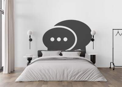 Chat flat vector icon Wall mural