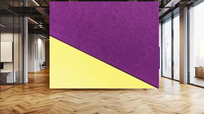 Texture paper yellow and purple. Background image. Minimalism, flat lay, place for text. Wall mural