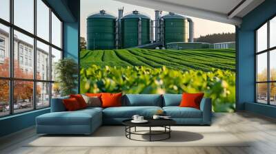 biogas power plant Wall mural