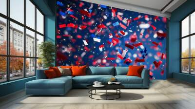 USA confetti background Wall mural