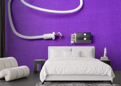 broken phone charger Wall mural