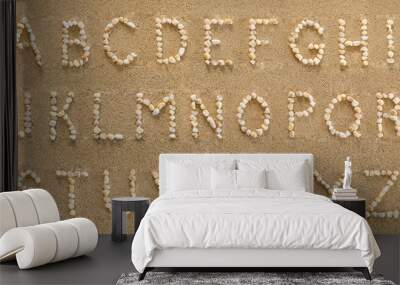 stone alphabet Wall mural