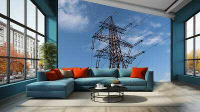 high voltage power lines Wall mural