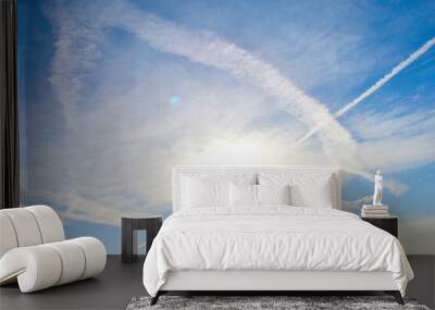 airplane in the sky Wall mural