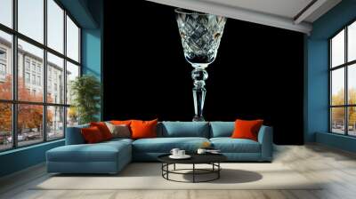 wine glass on black background Wall mural