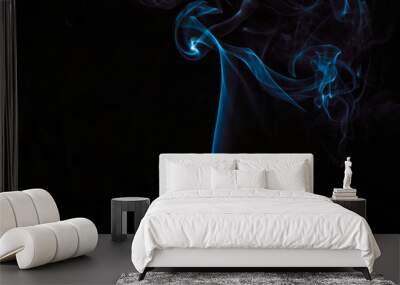 Smoke on a black background. Abstraction. Wall mural