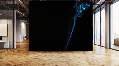 Smoke on a black background. Abstraction. Wall mural