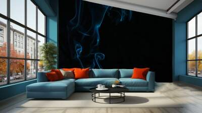 Smoke on a black background. Abstraction. Wall mural